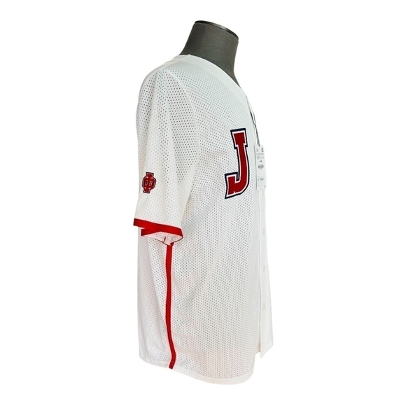 NWT Mens Jersey ZARA White Perforated Shirt SJ River Florida Button Front Jersey - Picture 4 of 11